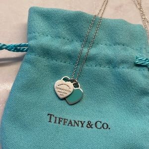 Tiffany & Co Double Heart Pendant Necklace
